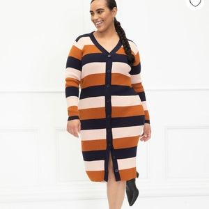 Eloquii elements striped sweater dress
